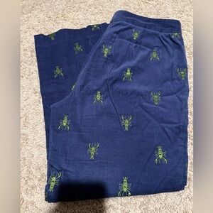 Lilly Pulitzer Navy Pants with Green Print